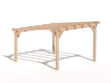 Dřevěná zahradní pergola 4x4m Dřevěná zahradní pergola 4x4m