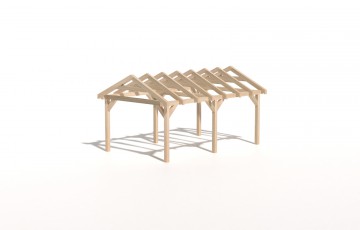 Dřevěná zahradní pergola 3,5x5,5m smrkové hoblované řezivo