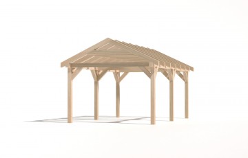 Dřevěná zahradní pergola 3,5x5,5m smrkové hoblované řezivo