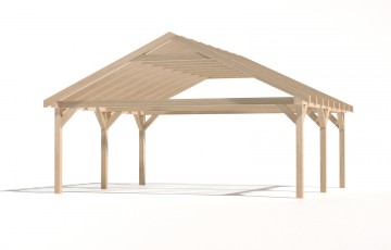 Dřevěná zahradní pergola 6x6m smrkové hoblované řezivo