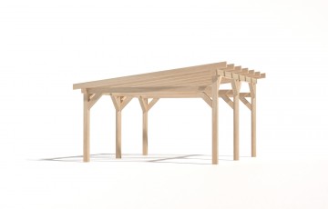 Dřevěná zahradní pergola 4x5m z KVH hranolů