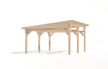 Dřevěná zahradní pergola 4x6m smrkové hoblované řezivo