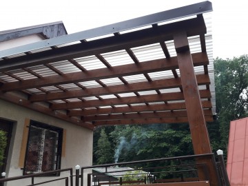 Dřevěná zahradní pergola 4x4m z KVH hranolů