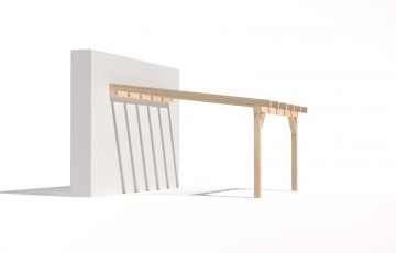 Dřevěná zahradní pergola 4x4m z KVH hranolů