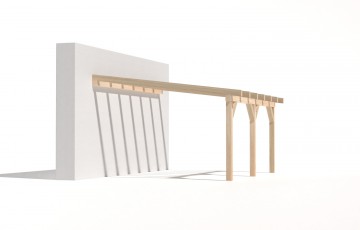 Dřevěná zahradní pergola 4x5m z KVH hranolů