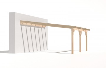 Dřevěná zahradní pergola 5x6m z KVH hranolů