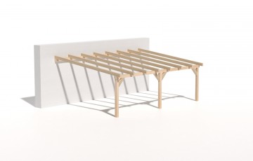 Dřevěná zahradní pergola 5x7m z KVH hranolů