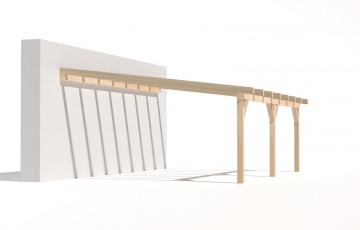 Dřevěná zahradní pergola 5x7m z KVH hranolů