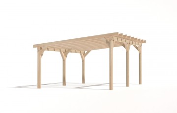 Dřevěná zahradní pergola 4x7m smrkové hoblované řezivo