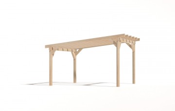 Dřevěná zahradní pergola 4x4m z KVH hranolů