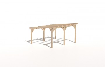 Dřevěná zahradní pergola 4x5m z KVH hranolů