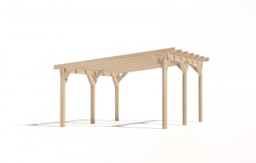 Dřevěná zahradní pergola 4x6m z KVH hranolů